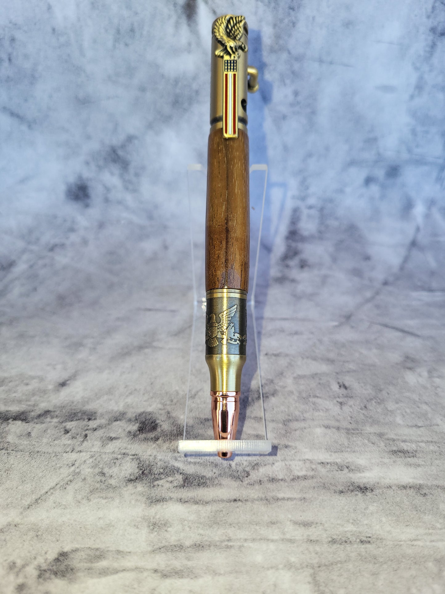 Handmade Bald Eagle/Flag Bolt Action Pen