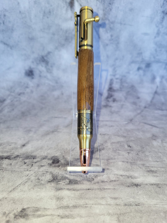 Handmade Bald Eagle/Flag Bolt Action Pen