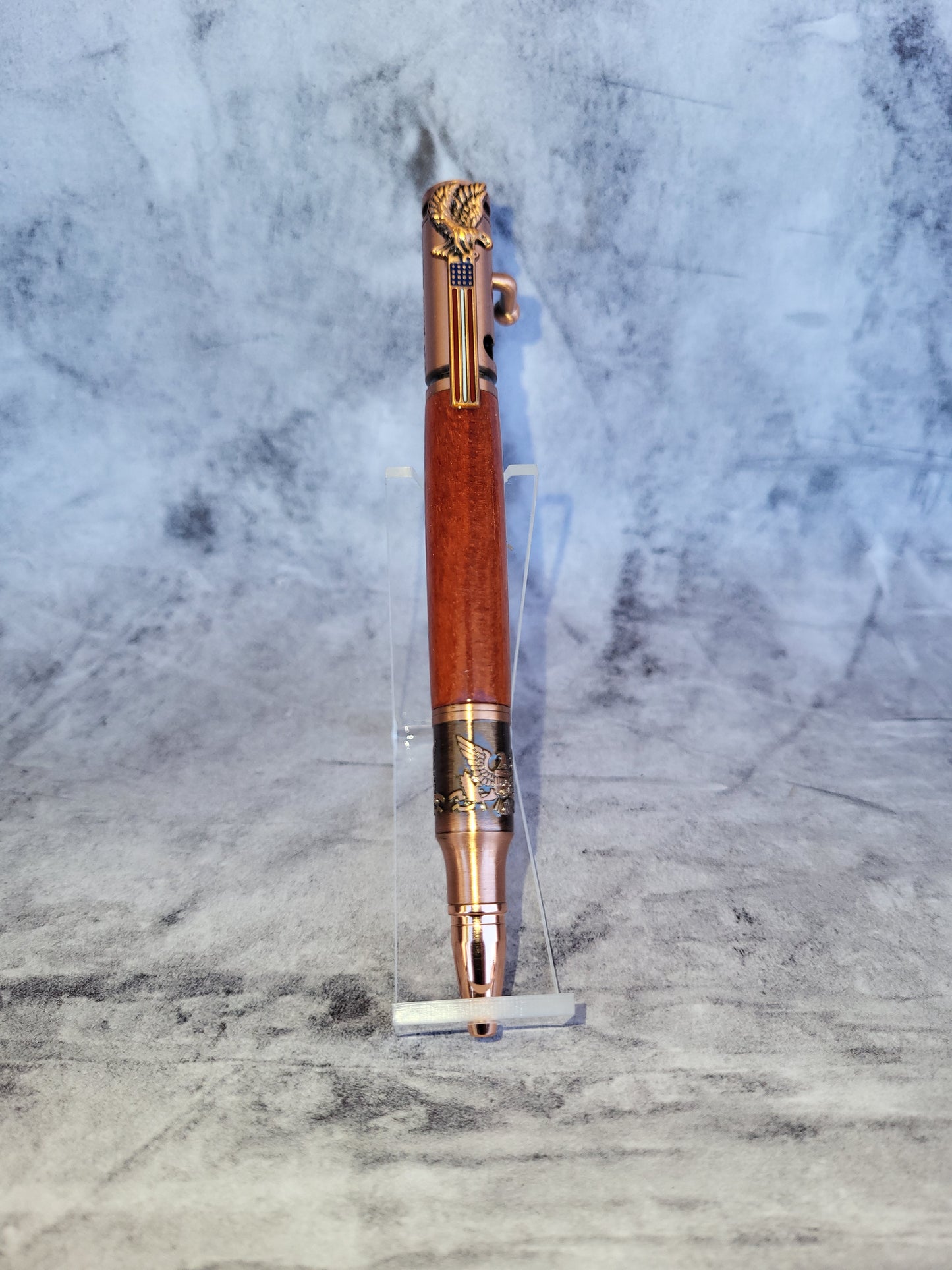 Handmade Bald Eagle/Flag Bolt action pen