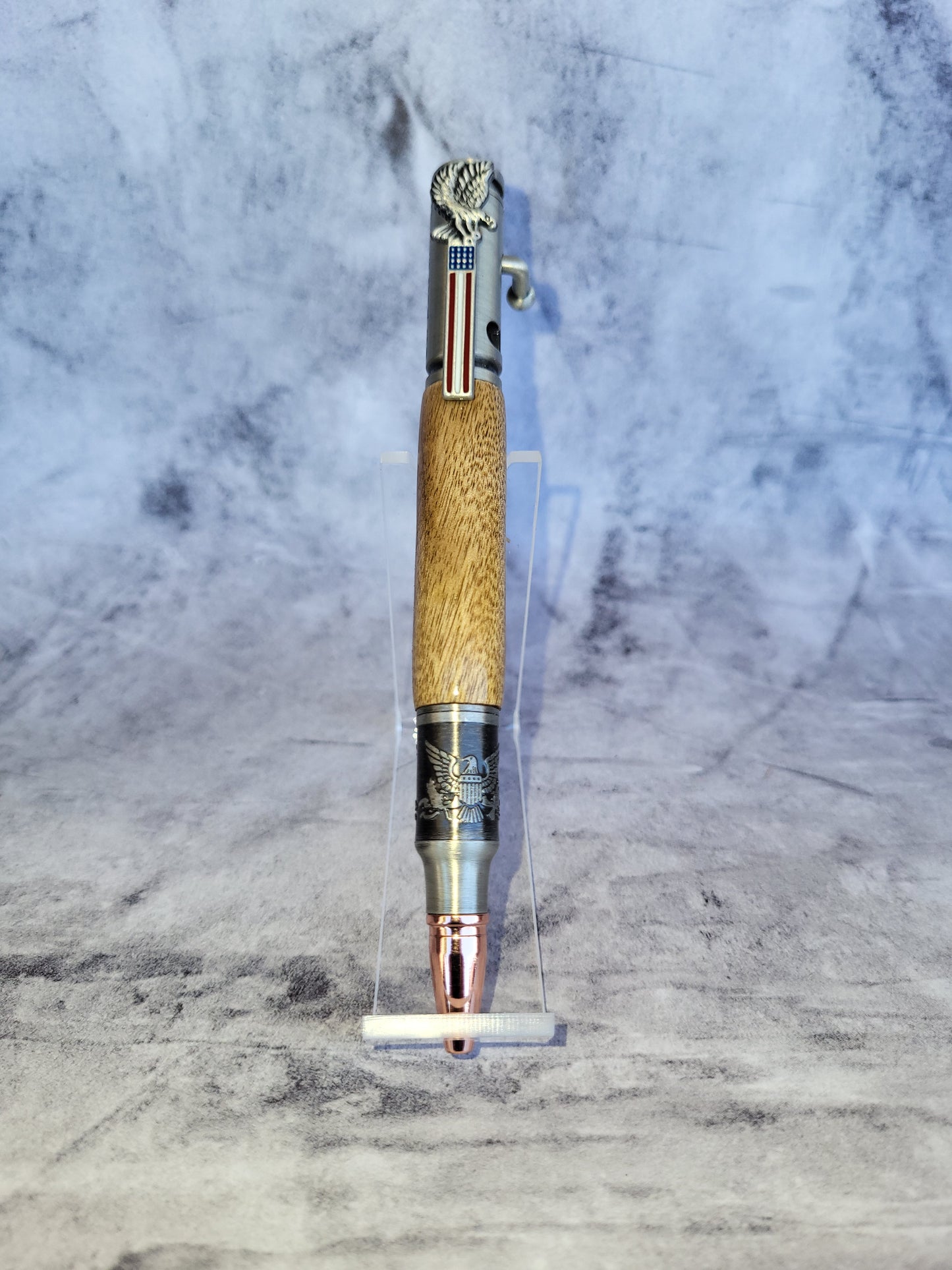 Handmade Bald Eagle/Flag Bolt Action Pen