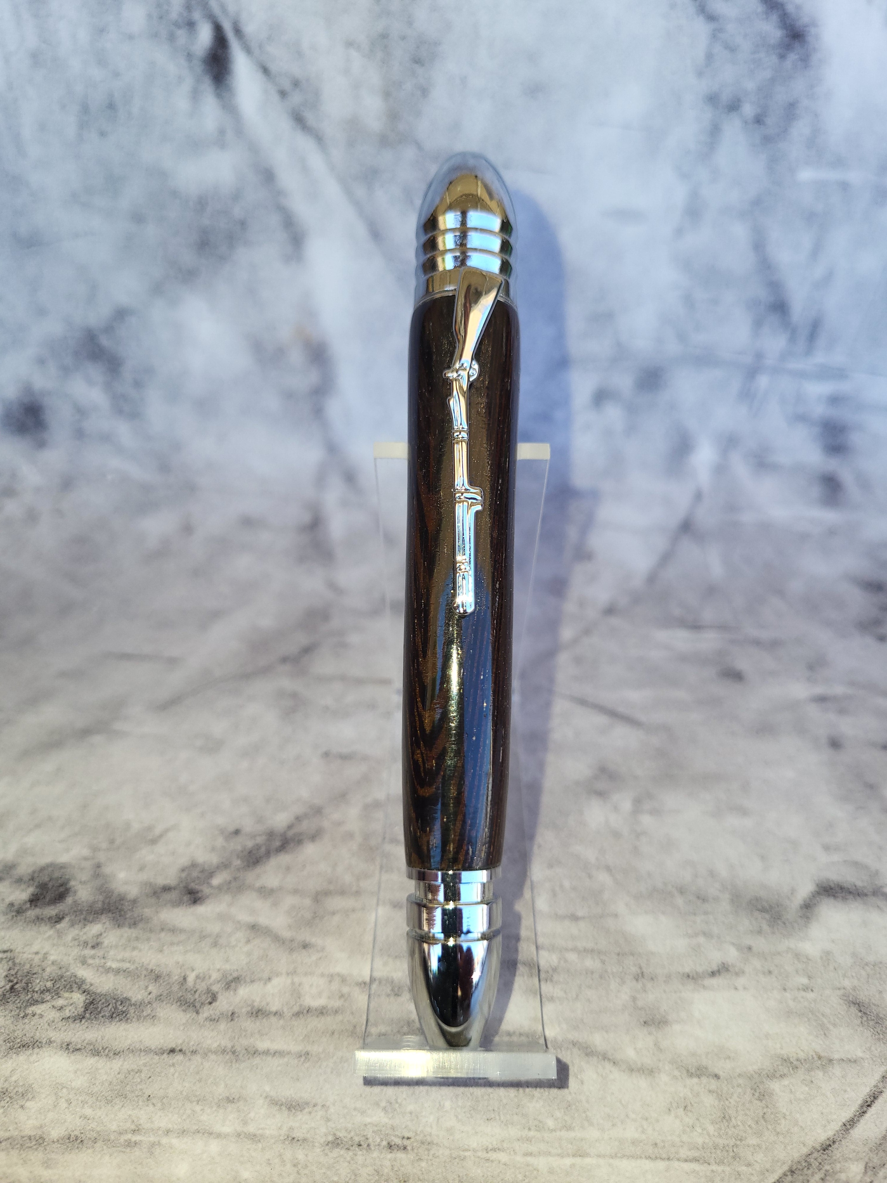 Handmade Civil War Pen – Turned and Burned Wood Crafts