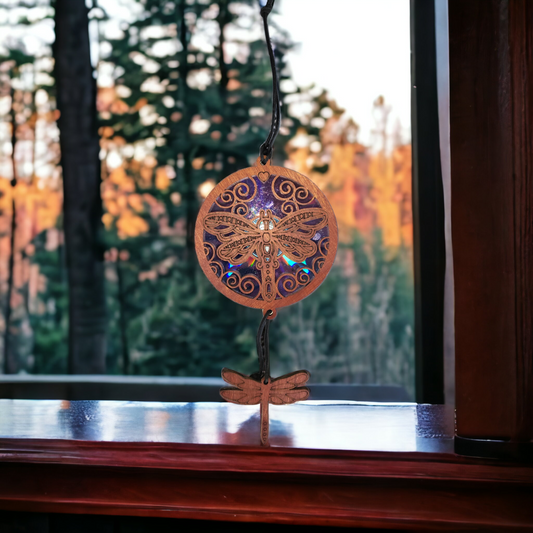 Suncatcher - Repurposed DVD - Dragonfly