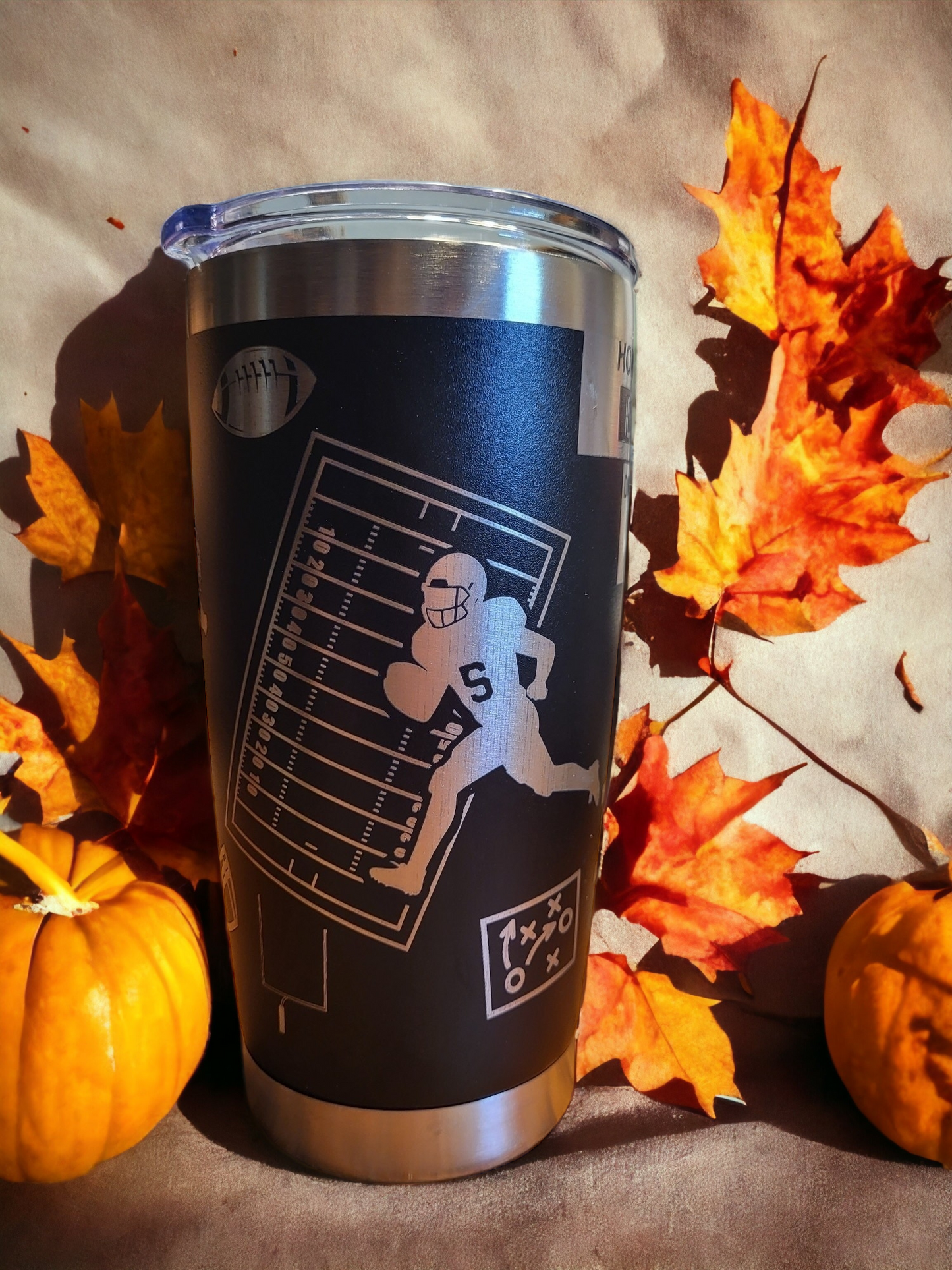 20oz Tumbler Football Mom