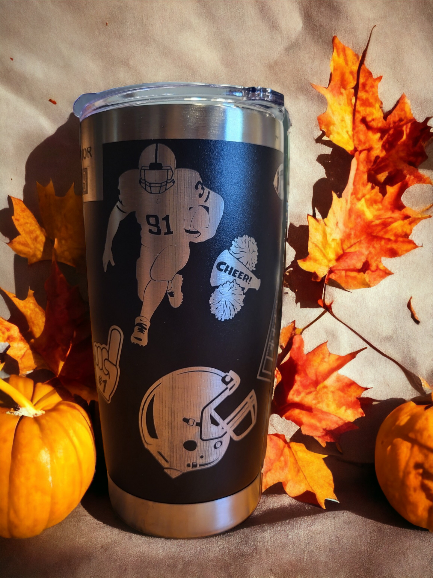 20oz Tumbler Football Mom