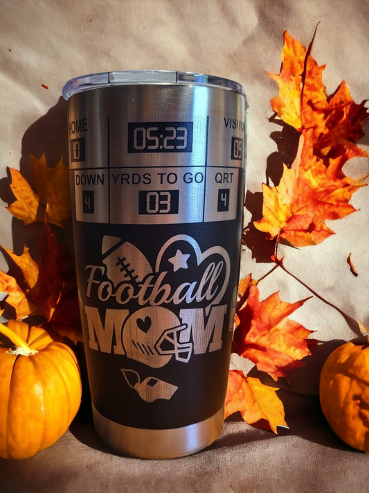 20oz Tumbler Football Mom