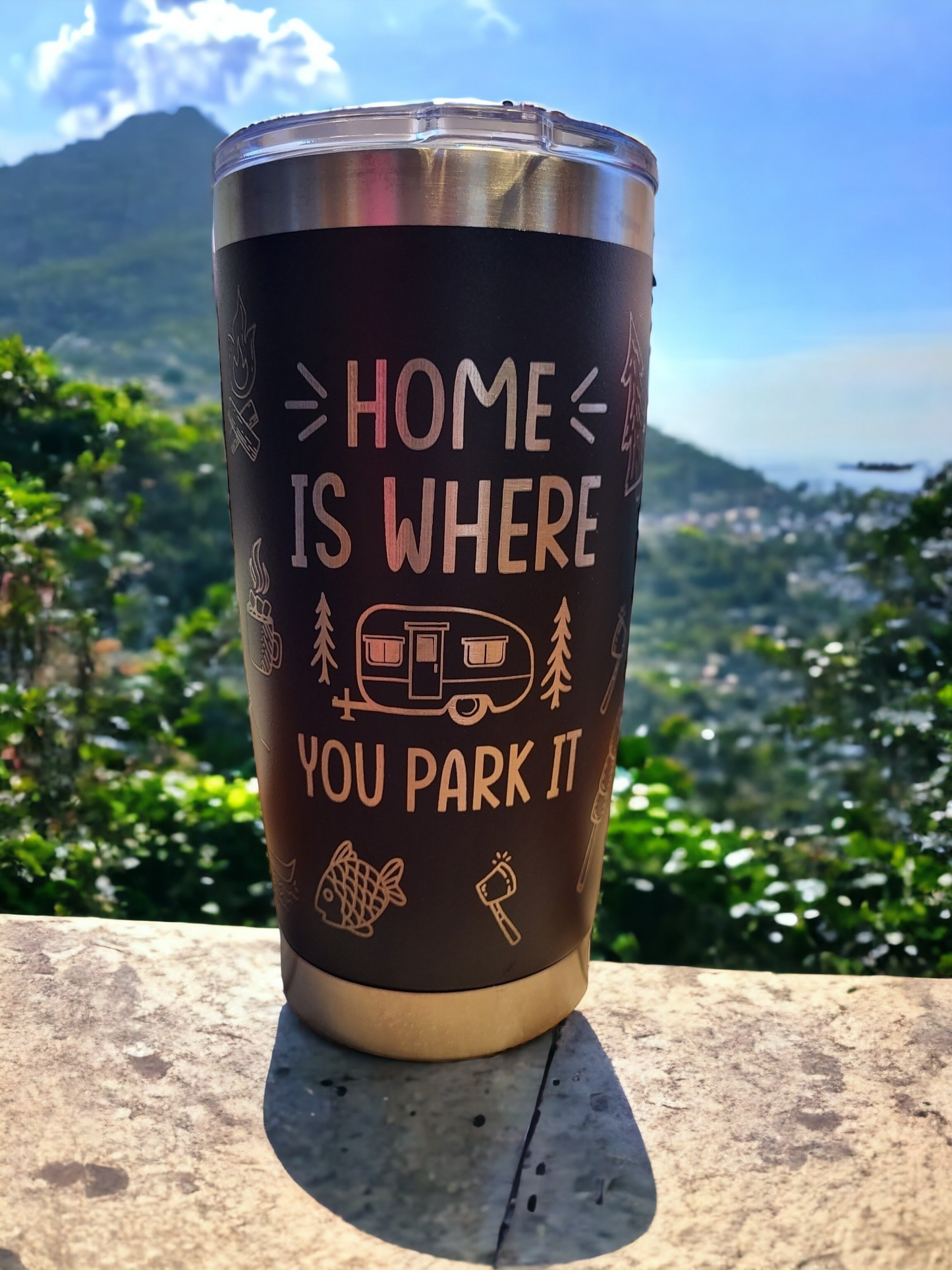 20oz Insulated Tumbler - Camping